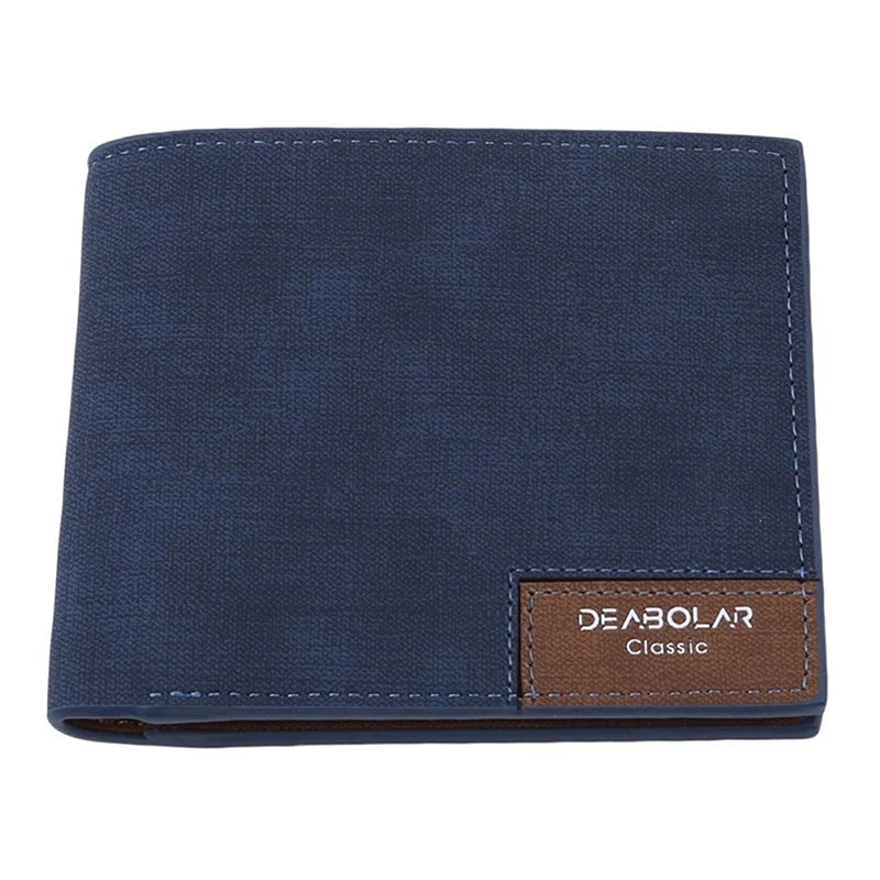 Men's Short Frosted Leather Wallet