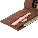 Men's Short Horizontal Zipper Wallet