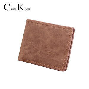 Men's Short Scrub Wallet, Dollar Clip, Ultra-thin, Driver's Bag