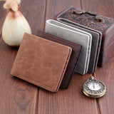 Men's Short Scrub Wallet, Dollar Clip, Ultra-thin, Driver's Bag
