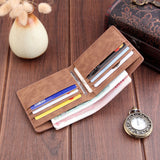 Men's Short Scrub Wallet, Dollar Clip, Ultra-thin, Driver's Bag