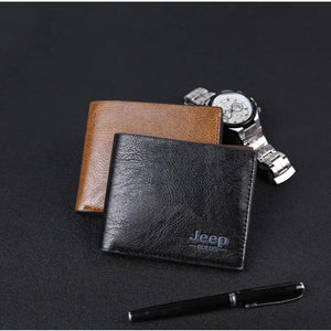Men's Wallet Solid Half Fold Large Capacity Waterproof Practical Wallet
