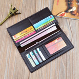 Men's Long Wallet Embossed Vertical Open Suit Bag Large Capacity Soft Wallet