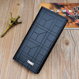 Men's Long Wallet Embossed Vertical Open Suit Bag Large Capacity Soft Wallet