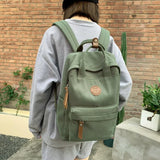 Canvas College Backpack Outdoor Travel Bag Girl Boy Laptop Student School
