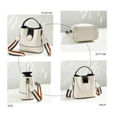Bucket Shoulder Bag Large Capacity Vintage Lady Handbag