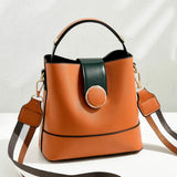 Bucket Shoulder Bag Large Capacity Vintage Lady Handbag