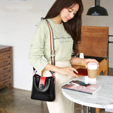 Bucket Shoulder Bag Large Capacity Vintage Lady Handbag