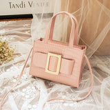 Women's PU Leather Messenger Bag Crocodile Pattern Crossbody Handbag