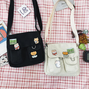 Japanese Harajuku Wild Style Canvas Shoulder Bag