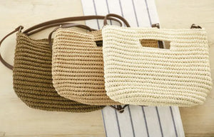 Messenger Shoulder Hand Bag Grass Bag for Travel Vacation Beach