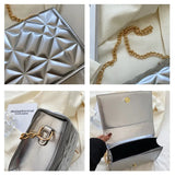 Solid Shoulder Bags Chain Texture Bags High Bags