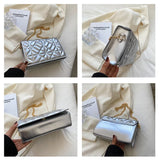 Solid Shoulder Bags Chain Texture Bags High Bags