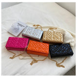 Solid Shoulder Bags Chain Texture Bags High Bags
