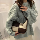 Checked Pattern Messenger Tote Bag for Women