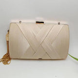 Metal Tassel Clutch Bag With Chain Shoulder Handbag Silk Purse Evening Bag