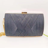 Metal Tassel Clutch Bag With Chain Shoulder Handbag Silk Purse Evening Bag