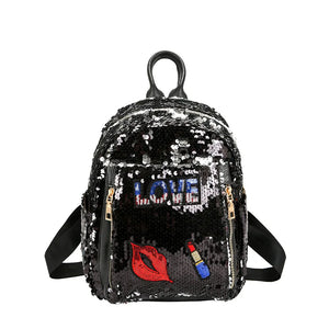 Sequins Backpack School Backpack For Teenager Girl Women Shoulder Bags