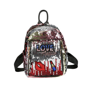 Sequins Backpack School Backpack For Teenager Girl Women Shoulder Bags