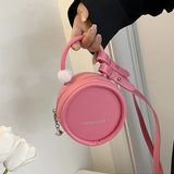 Mini Round PU Leather Crossbody Bags for Women