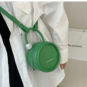Mini Round PU Leather Crossbody Bags for Women