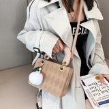 Mink Fur Bag Leather Grass Mink Fur Bag - Hand-Carried Shoulder Messenger B