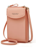 Retro Card Bag Shoulder Messenger Ladies Wallet Zipper Soft Casual Hand Bag