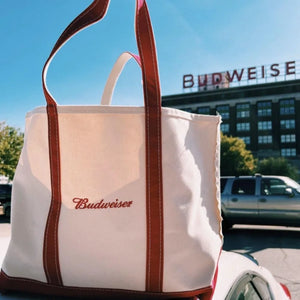 Monogram Canvas Tote Bag Embroidered Name Boat Tote Hen Party Gift