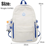 Multi-Pocket Female Backpack School Bag Teenage Girls Boys Big Capacity Rucksack