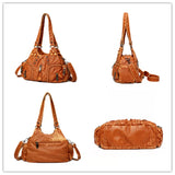 Soft Sheepskin Shoulder Bag for Women Large Capacity Tote Handbag