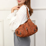 Soft Sheepskin Shoulder Bag for Women Large Capacity Tote Handbag