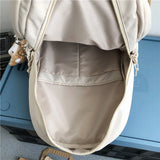 Waterproof Nylon Student Backpack School Bags for Teenage Girls