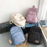 Waterproof Nylon Student Backpack School Bags for Teenage Girls