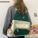 Waterproof Nylon Women Backpack Female Travel Bag Small Schoolbag
