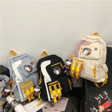 Waterproof Multi-pocket Patchwork Backpack for Women