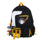 Waterproof Multi-pocket Patchwork Backpack for Women