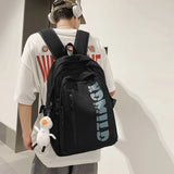Letter Print Women Backpack Waterproof Nylon School Bag Female College Student B