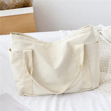 Multi-pockets Zipper Handbag for School Teacher Leisure Top-handle Bag