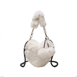 Multicolor Beaded Cross Body Shoulder Bag Heart-Shaped Handbag Totes Backpack