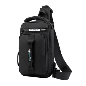 Crossbody Bag Mens USB Charging Chest Pack Waist bag Male