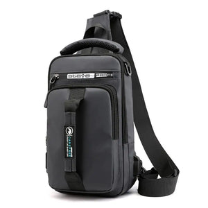 Crossbody Bag Mens USB Charging Chest Pack Waist bag Male