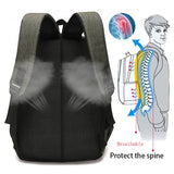 Waterproof Laptop Backpack Men School Bags Large Capacity Oxford Travel Bag