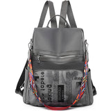 Antitheft Water Repellent Backpack Oxford PU Contrast Stitching