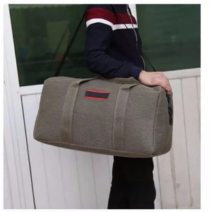 Multifunctional Camping Canvas Travel Bag Large Capacity Shoulder Gym Bag Duffel