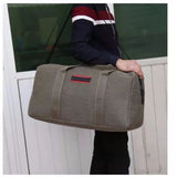Multifunctional Camping Canvas Travel Bag Large Capacity Shoulder Gym Bag Duffel