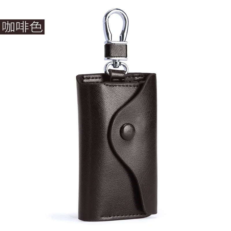 Cowhide Car Buckle Key Case Multifunctional