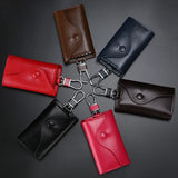 Cowhide Car Buckle Key Case Multifunctional
