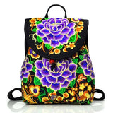 Floral Embroidered Bohemian Backpack Top-Sale Canvas Bag