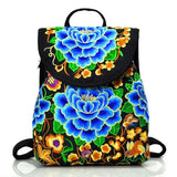 Floral Embroidered Bohemian Backpack Top-Sale Canvas Bag