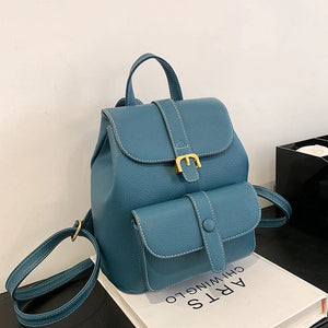 Natural Cowhide Large Hand-held Leather Backpack